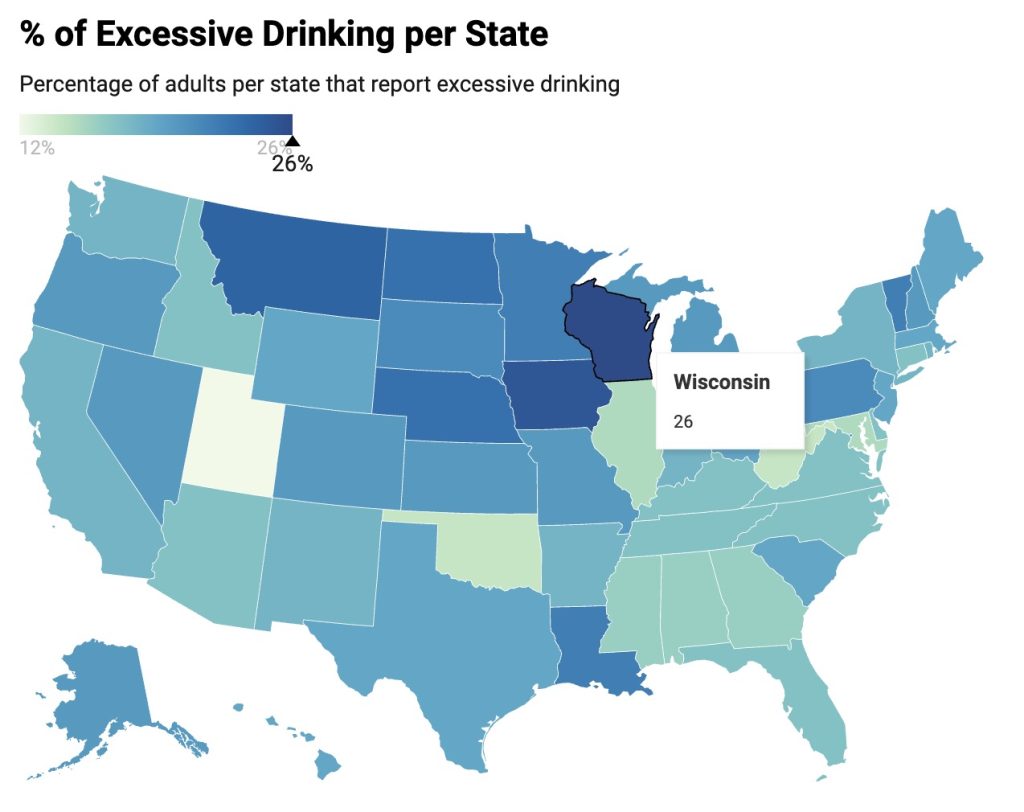 stats on drinking around the country by state