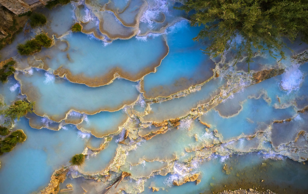 aerial-view-of-natural-spa-with-waterfalls-and-hot-springs-at-Saturnia-hot-springs