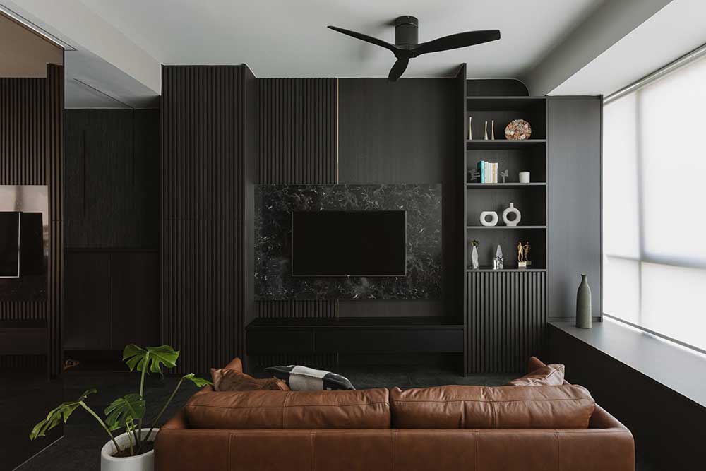 dark-fireplace-from-one-of-the-top--interior-designers-in-Singapore