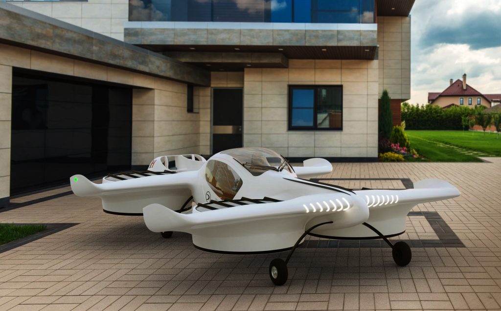 flying-car-in-carport-at-home