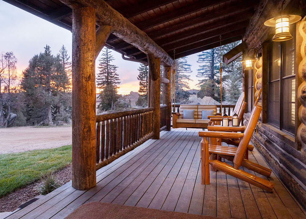 log-cabin-porch-at-sunset