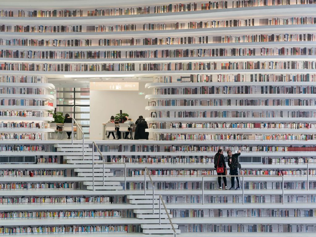 rows-of-bookshelves-in-modern-library